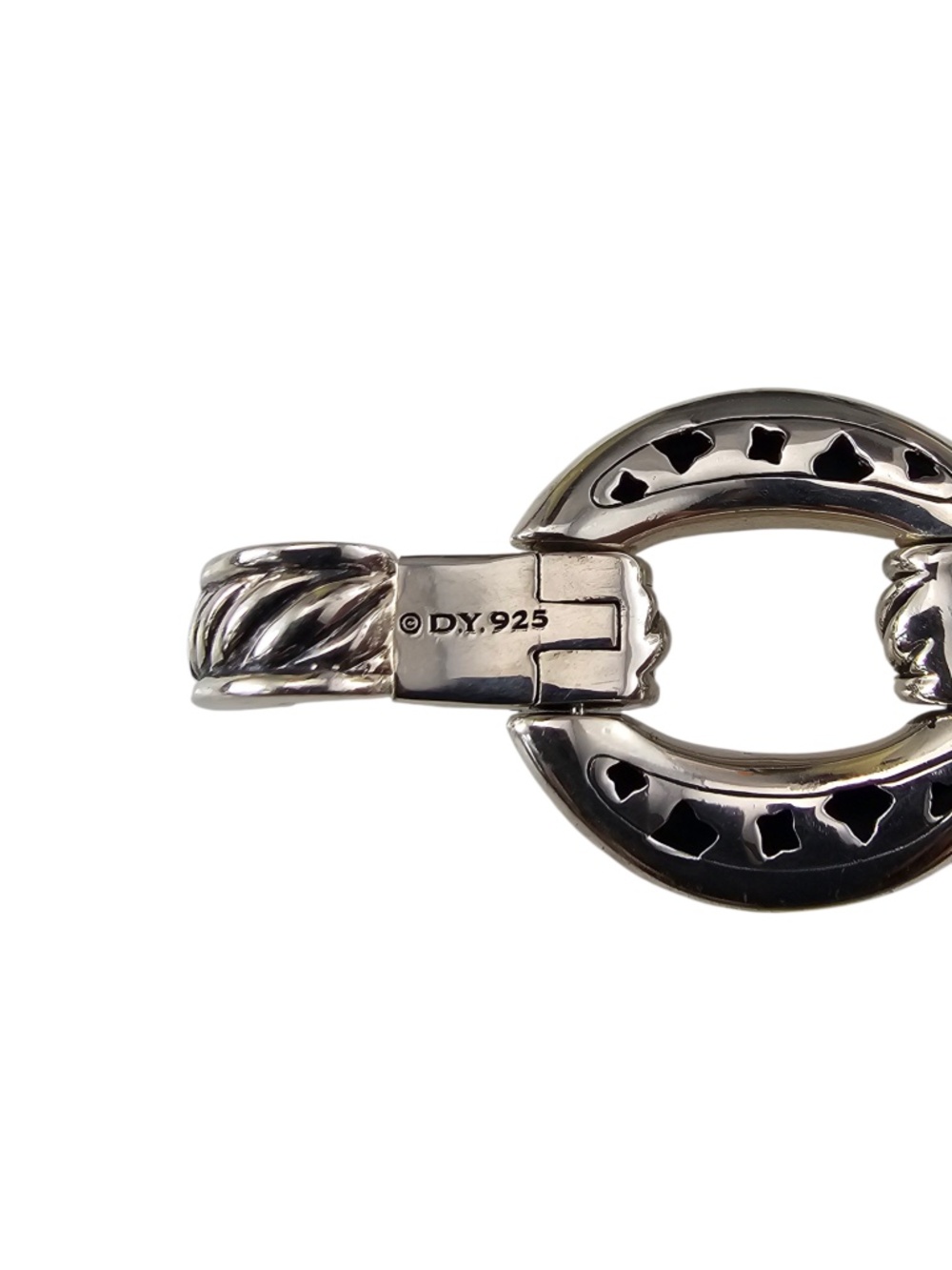 David Yurman Sterling Silver Oval Wide Cable Link Bracelet #24559 - Picture 5 of 7